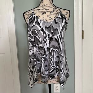 Sky Black White Silver Top